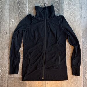 lululemon athletica Black Full-Zip Athletic Jacket size 10